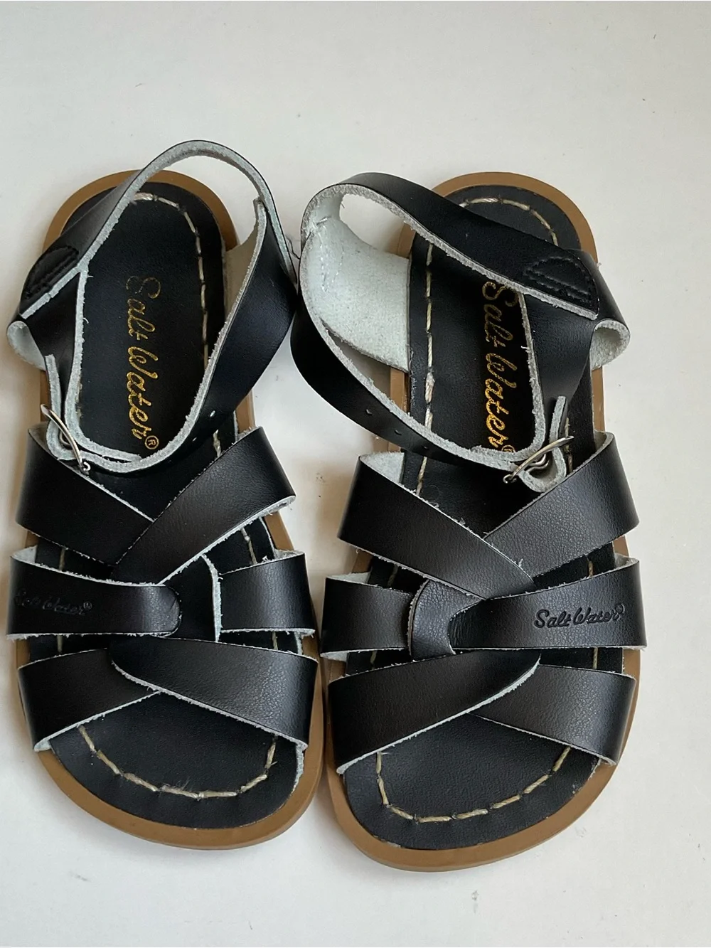 Black Salt Water Sandals